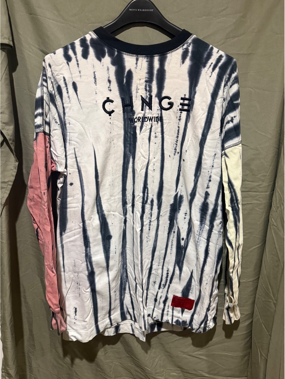 CHNGE tie dye long sleeve T shirt dress